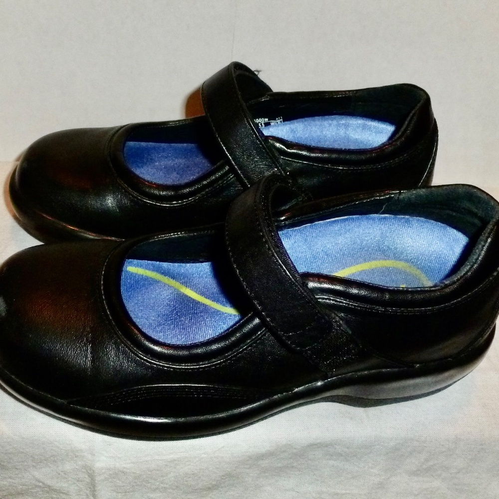 Apex Women's Black Leather Ambulator Orthopedic Mary Jane Shoes US Size 5.5W - Picture 4 of 8